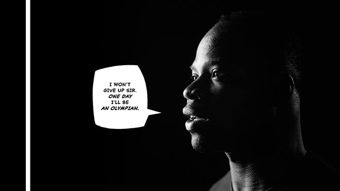 Akwasi’s comic shows how he never gives up and learns from his struggles