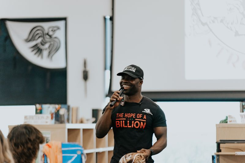 Frimpong in a business setting.
