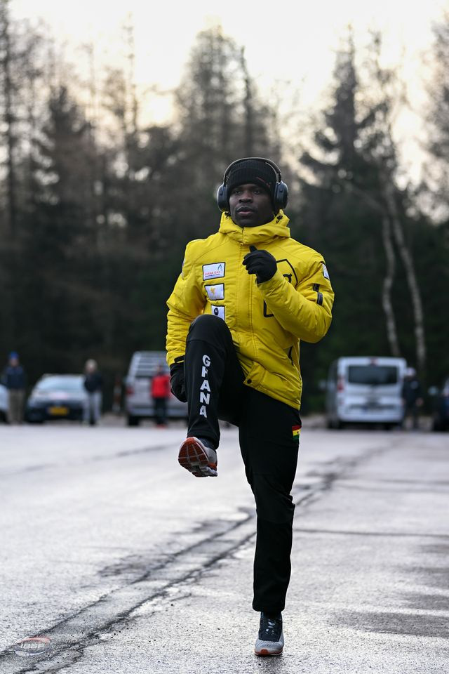 Akwasi Frimpong exercising